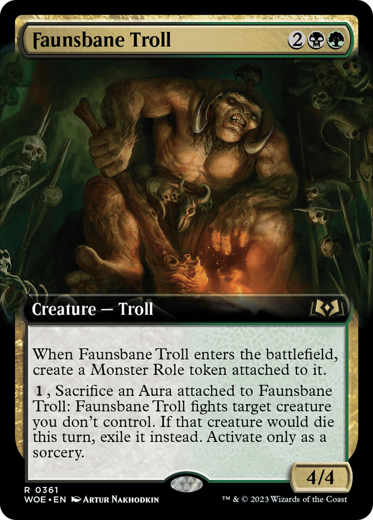 Faunsbane Troll (Extended Art) (WOE-361)  - Wilds of Eldraine: (Extended Art)