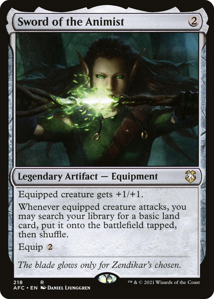 Sword of the Animist (AFC-218) - Adventures in the Forgotten Realms Commander
