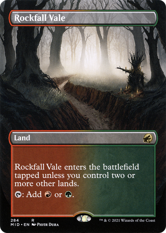 Rockfall Vale (Borderless) (MID-284) - Innistrad: Midnight Hunt (Borderless)