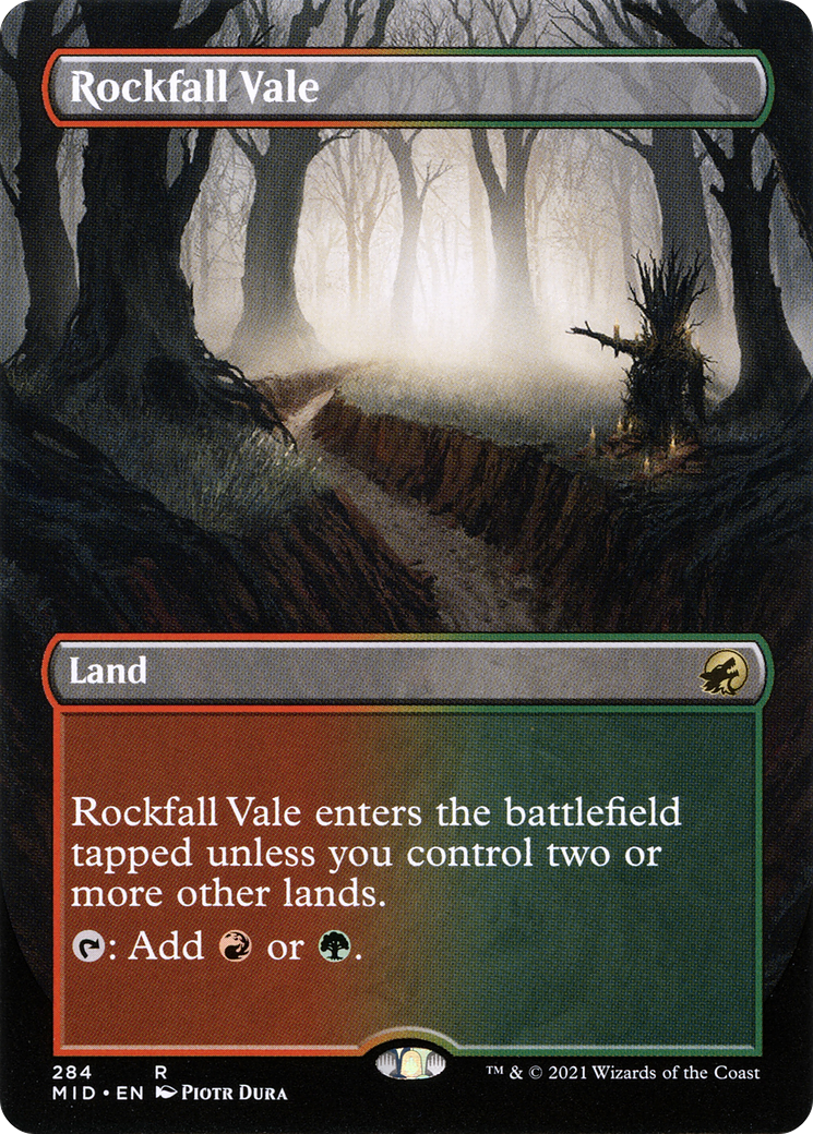 Rockfall Vale (Borderless) (MID-284)  Foil - Innistrad: Midnight Hunt
