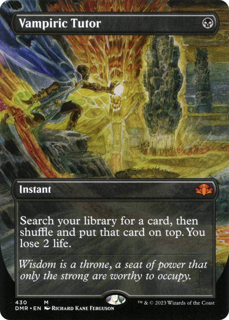 Vampiric Tutor (Borderless) (DMR-430)  - Dominaria Remastered