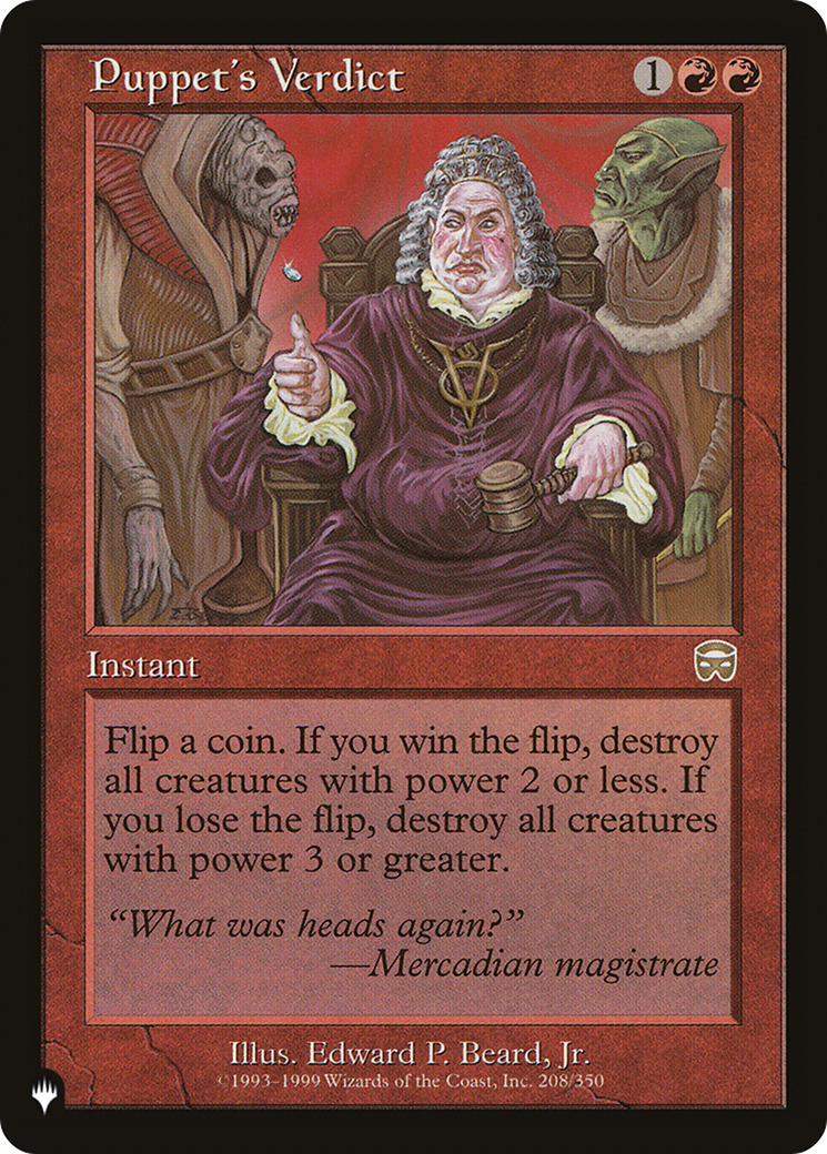 Puppet's Verdict (LIST-208/350)  - The List