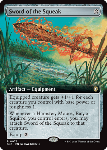 Sword of the Squeak (Extended Art) (BLC-072)  - Bloomburrow Commander
