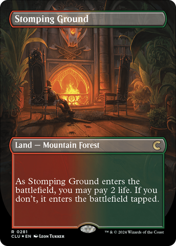 Stomping Ground (Borderless) (CLU-281)  Foil - Ravnica: Clue Edition