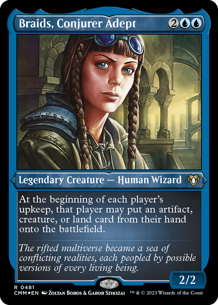 Braids, Conjurer Adept (CMM-481)  Etched Foil - Commander Masters