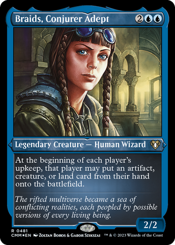 Braids, Conjurer Adept (CMM-481)  Etched Foil - Commander Masters