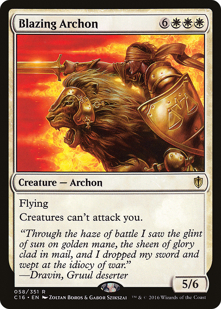 Blazing Archon (C16-058)  - Commander 2016