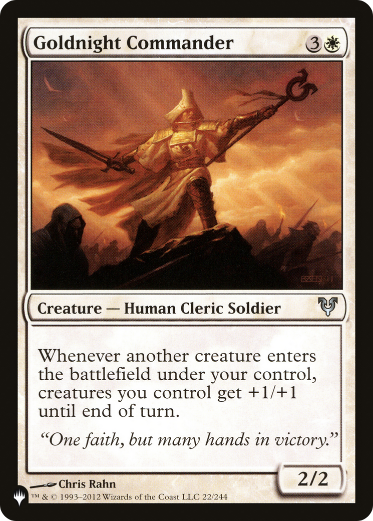 Goldnight Commander (LIST-AVR-22)  - The List