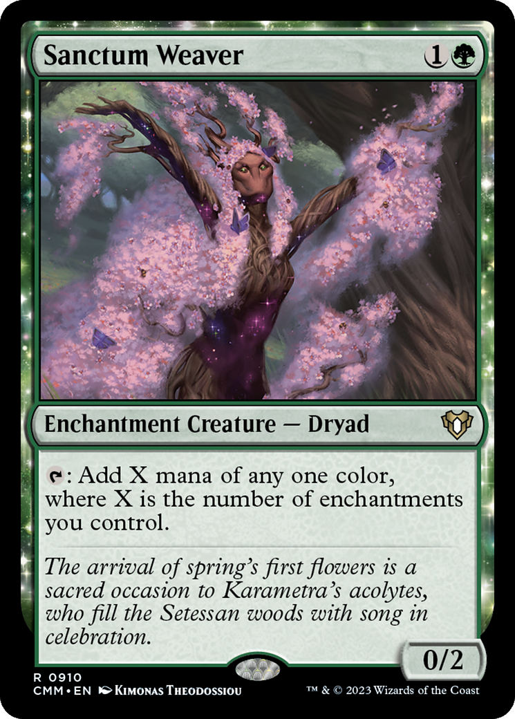 Sanctum Weaver (CMM-910)  - Commander Masters: (enchantment)