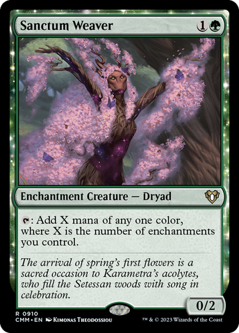 Sanctum Weaver (CMM-910)  - Commander Masters: (enchantment)