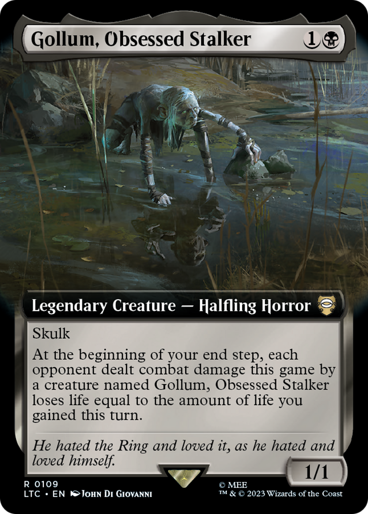 Gollum, Obsessed Stalker (Extended Art) (LTC-109)  - Tales of Middle-earth Commander: (Extended Art)