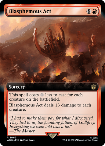 Blasphemous Act (Extended Art) (Surge Foil) (WHO-1063)  Foil - Doctor Who: (Extended Art)