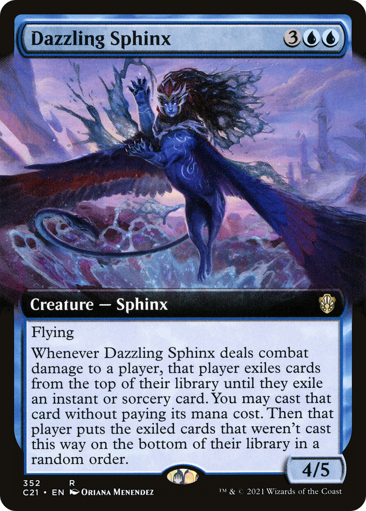 Dazzling Sphinx (Extended Art) (C21-352)  - Commander 2021: (Extended Art)