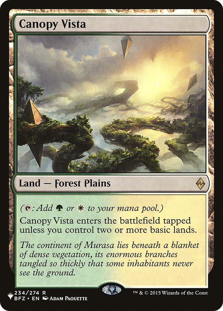 Canopy Vista (LIST-BFZ-234)  - The List