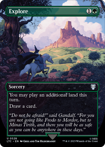Explore (Borderless) (LTC-528) - Tales of Middle-earth Commander (Borderless) Foil