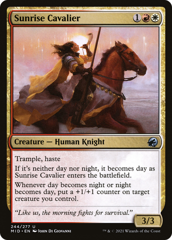 Sunrise Cavalier (MID-244)  Foil - Innistrad: Midnight Hunt