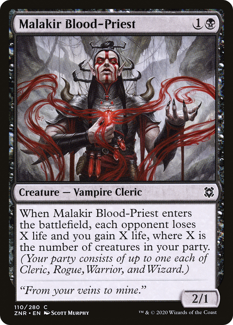 Malakir Blood-Priest (ZNR-110)  Foil - Zendikar Rising