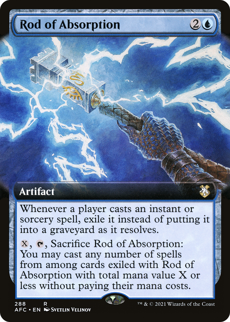 Rod of Absorption (Extended Art) (AFC-288) - Adventures in the Forgotten Realms Commander