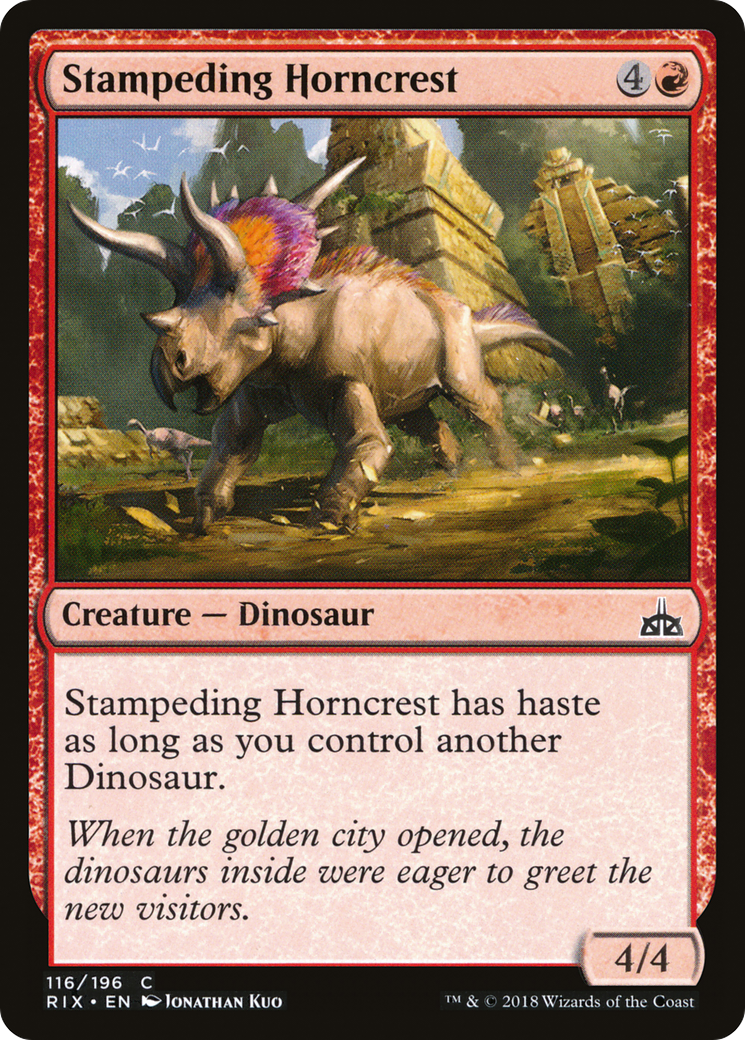 Stampeding Horncrest (RIX-116)  Foil - Rivals of Ixalan
