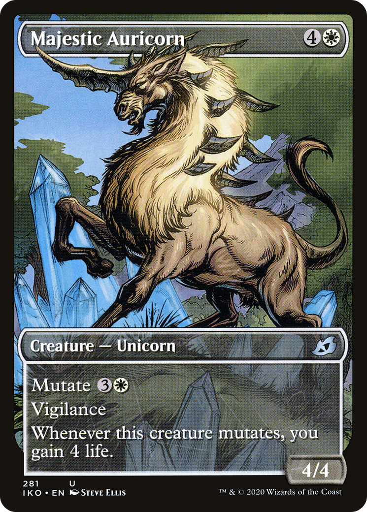 Majestic Auricorn (Showcase) (IKO-281)  Foil - Ikoria: Lair of Behemoths: (Showcase)