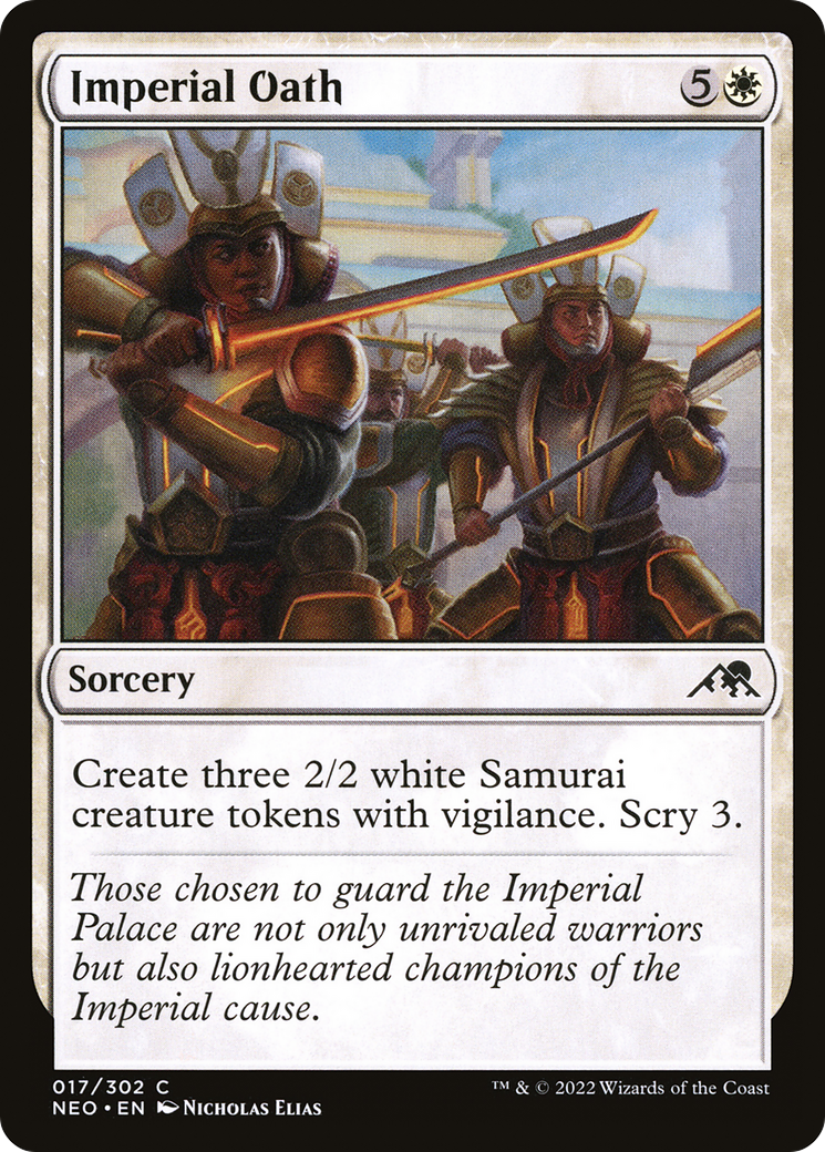 Imperial Oath (NEO-017)  Foil - Kamigawa: Neon Dynasty