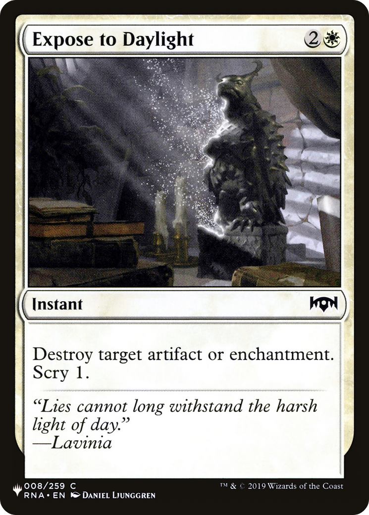 Expose to Daylight (LIST-RNA-8)  - The List