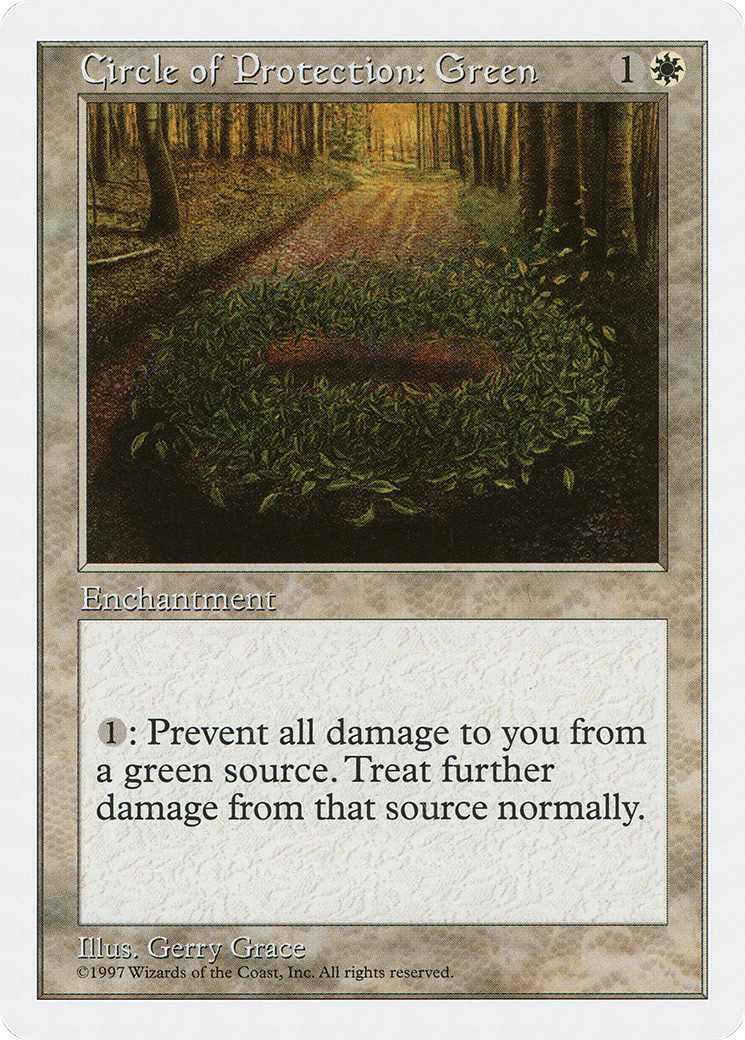 Circle of Protection: Green (5ED-)  - Fifth Edition