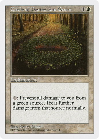 Circle of Protection: Green (5ED-)  - Fifth Edition