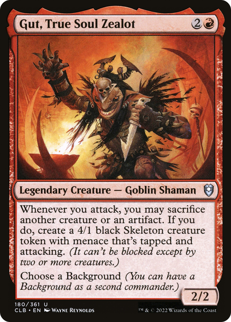 Gut, True Soul Zealot (CLB-180)  - Commander Legends: Battle for Baldur's Gate