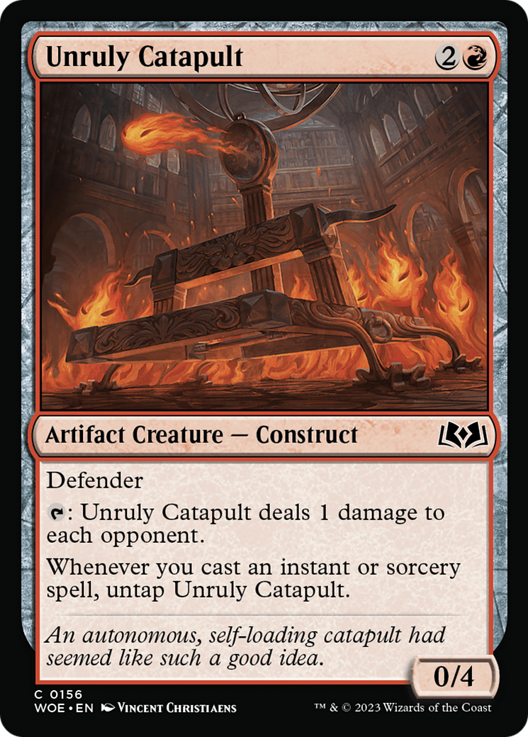 Unruly Catapult (WOE-156)  Foil - Wilds of Eldraine