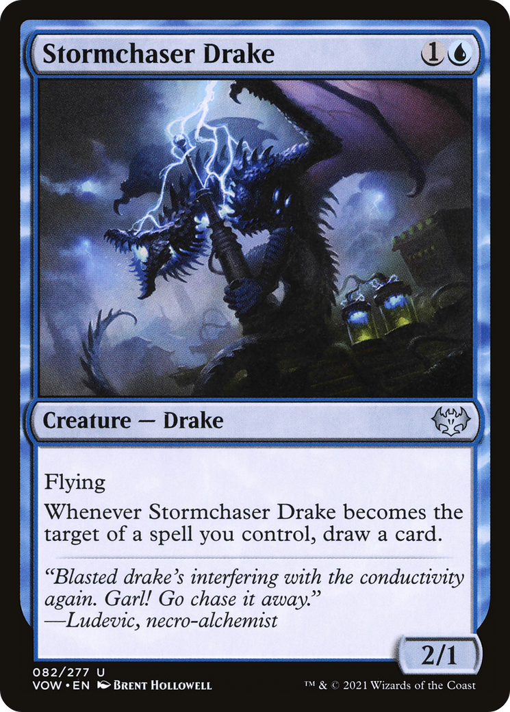 Stormchaser Drake (VOW-082)  Foil - Innistrad: Crimson Vow