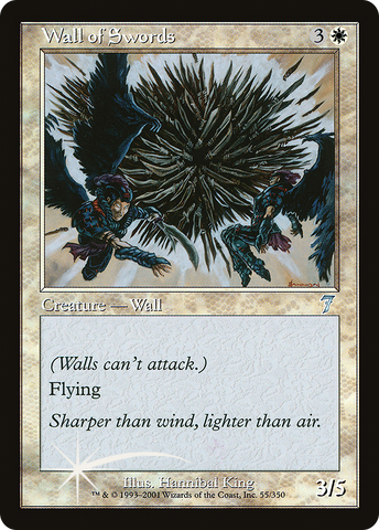 Wall of Swords (7ED-55★) - Seventh Edition Foil