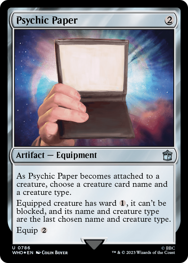 Psychic Paper (Surge Foil) (WHO-786)  Foil - Doctor Who
