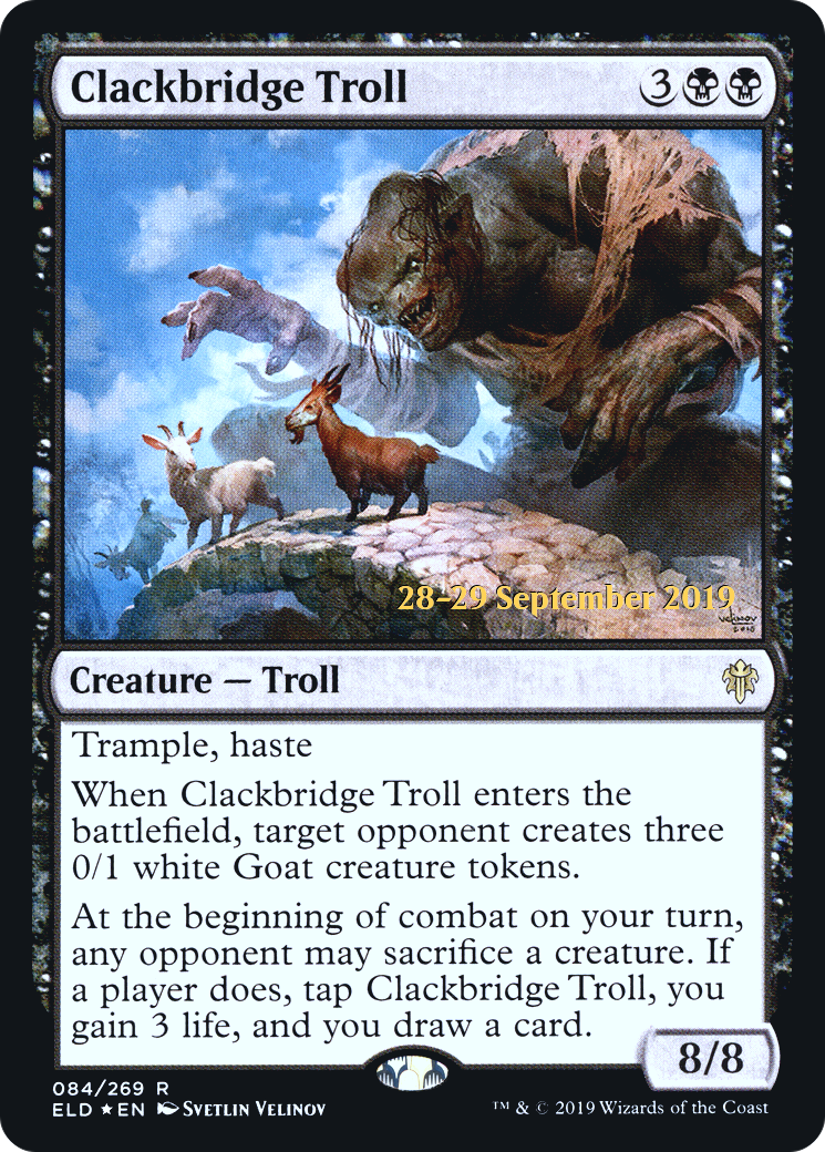 Clackbridge Troll (PRE-84S) - Throne of Eldraine Promos Foil
