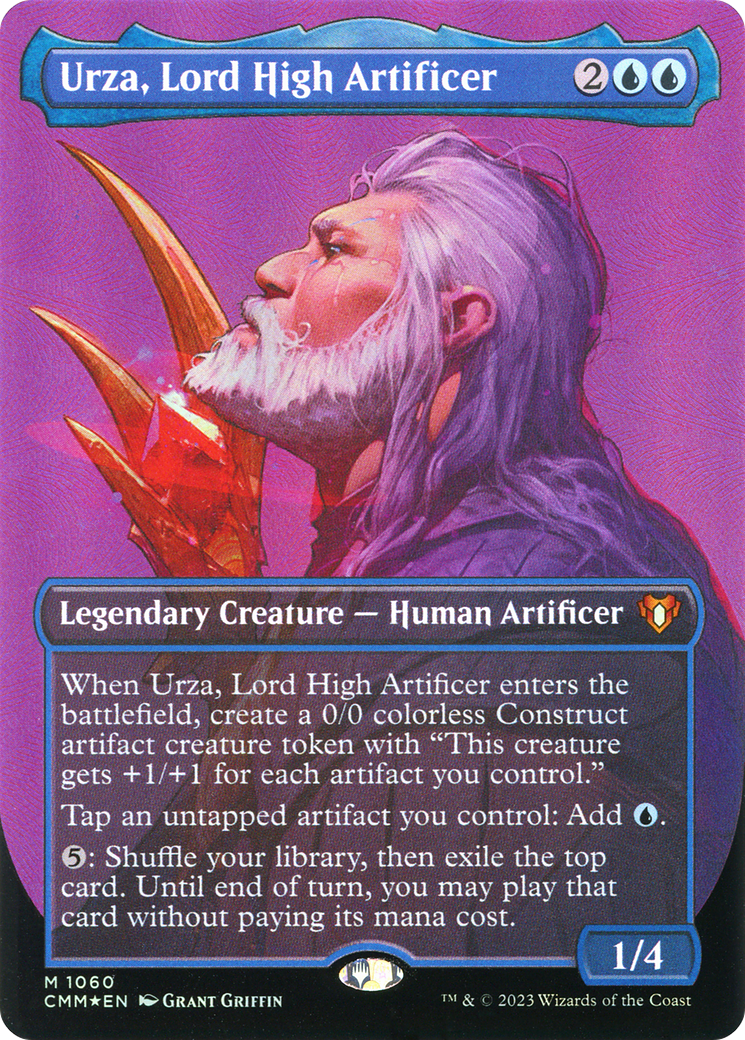 Urza, Lord High Artificer (Textured Foil) (CMM-1060)  Foil - Commander Masters (Borderless)