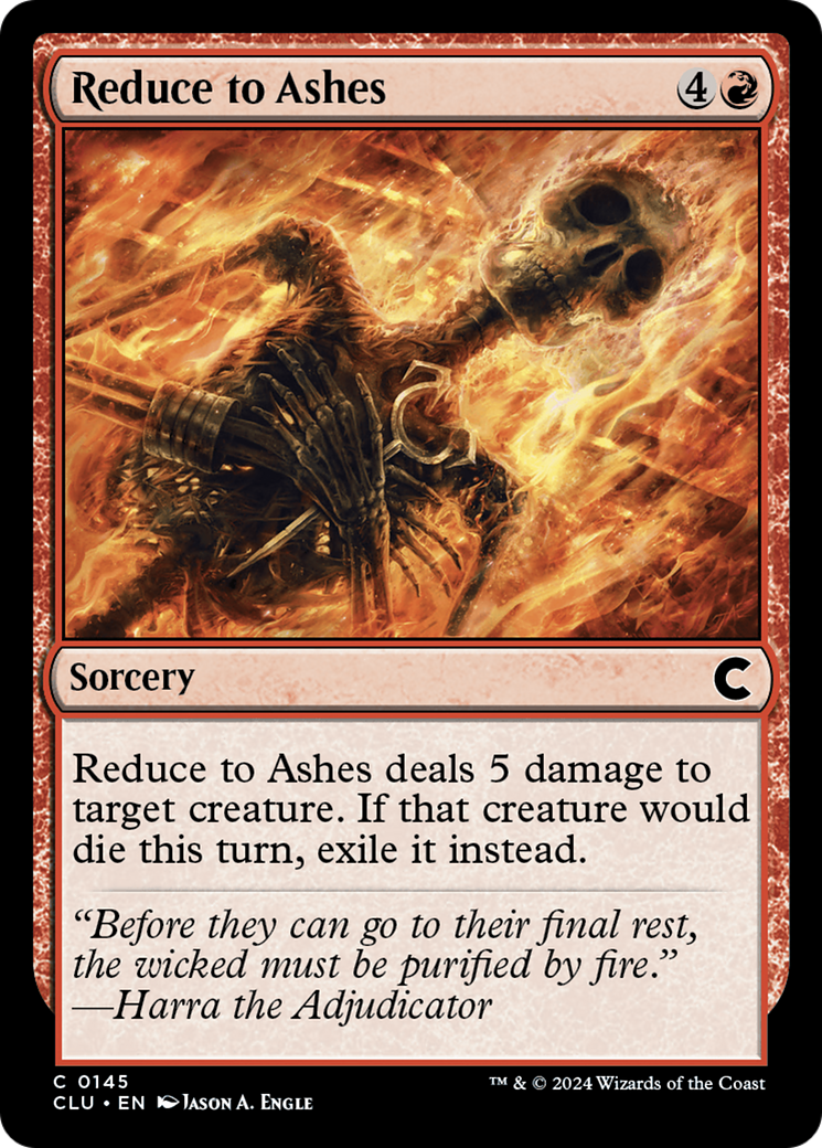 Reduce to Ashes (CLU-145)  - Ravnica: Clue Edition