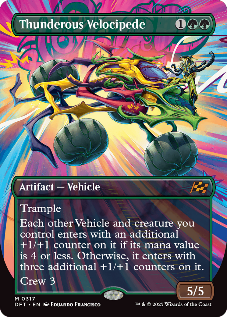 Thunderous Velocipede (Borderless) (DFT-317)  Foil - Aetherdrift