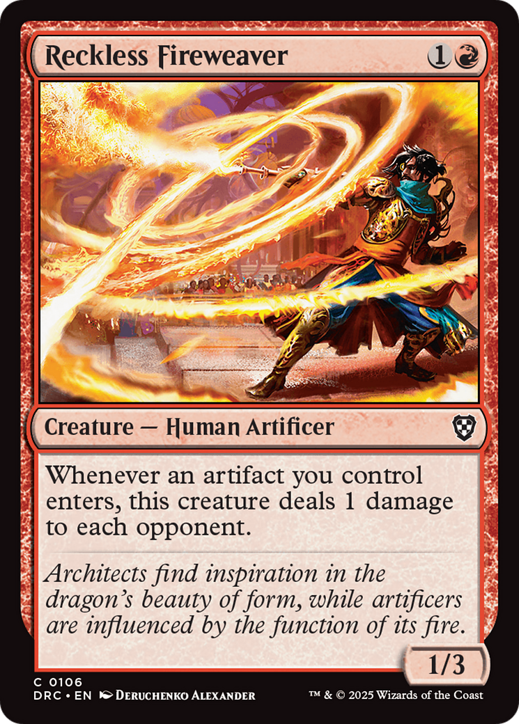 Reckless Fireweaver (DRC-106) - Commander: Aetherdrift