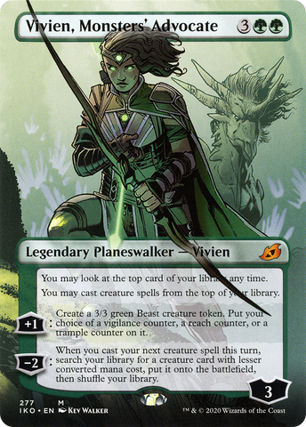 Vivien, Monsters' Advocate (Borderless) (IKO-277)  Foil - Ikoria: Lair of Behemoths