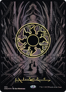 Plains (Phyrexian) - Full Art (Oil Slick Raised Foil) (ONE-365) - Phyrexia: All Will Be One (Borderless) Foil