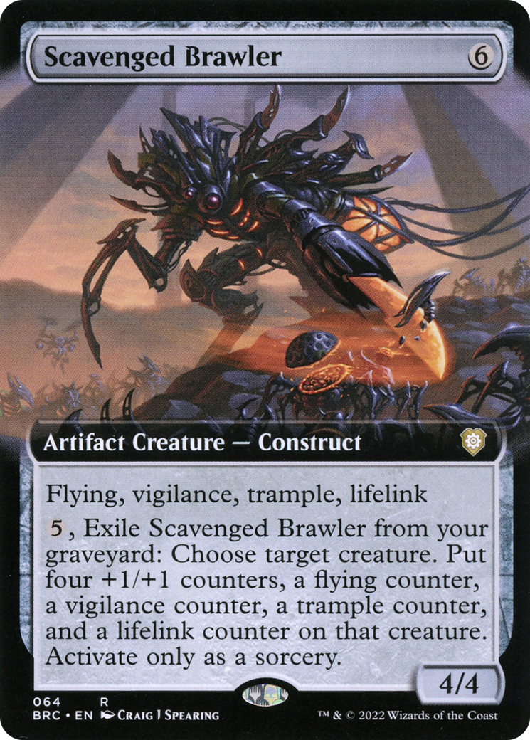 Scavenged Brawler (Extended Art) (BRC-064)  - The Brothers' War Commander: (Extended Art)