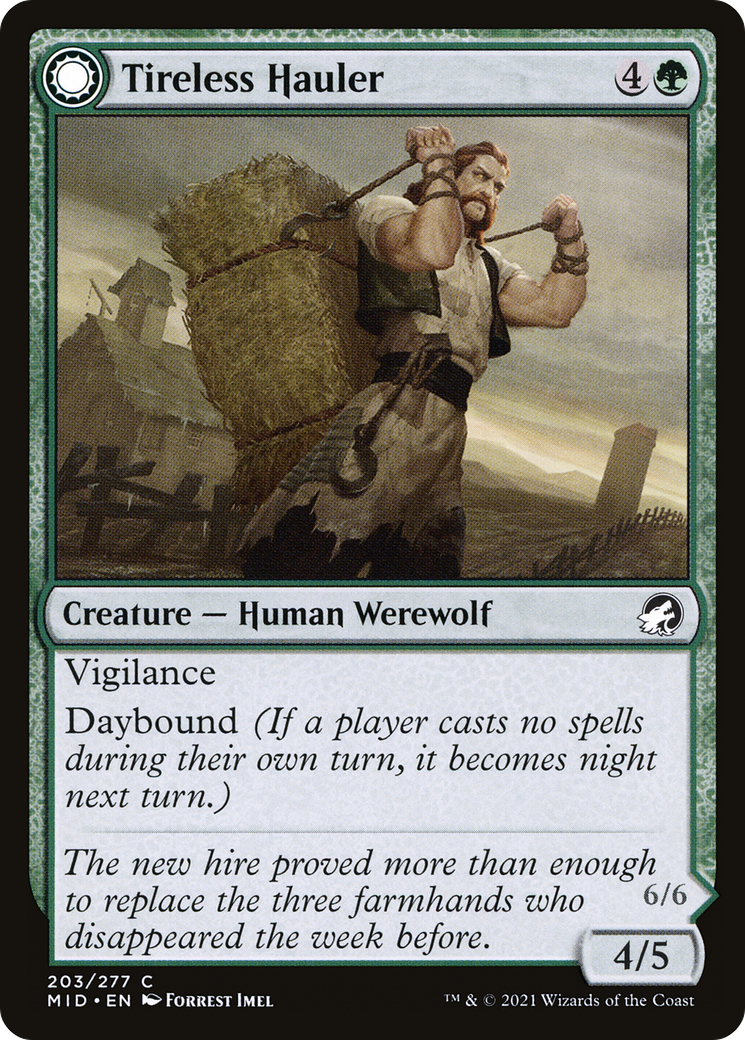 Tireless Hauler (MID-203)  - Innistrad: Midnight Hunt: (Double Faced Transform)