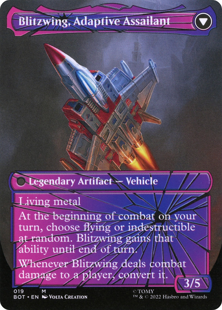 Blitzwing, Cruel Tormentor (Shattered Glass) (BOT-019) - Transformers: (convertdfc, shatteredglass) (Borderless) Foil