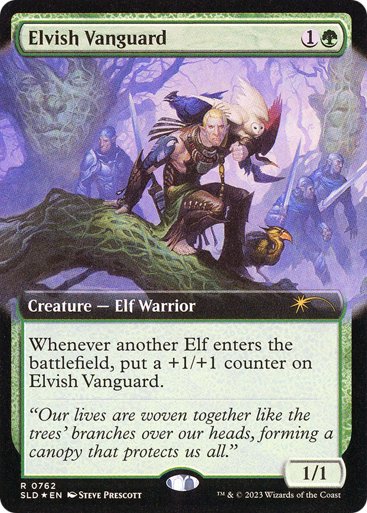 Elvish Vanguard (Extended Art) (SLD-762)  Foil - Secret Lair Drop: (Extended Art)