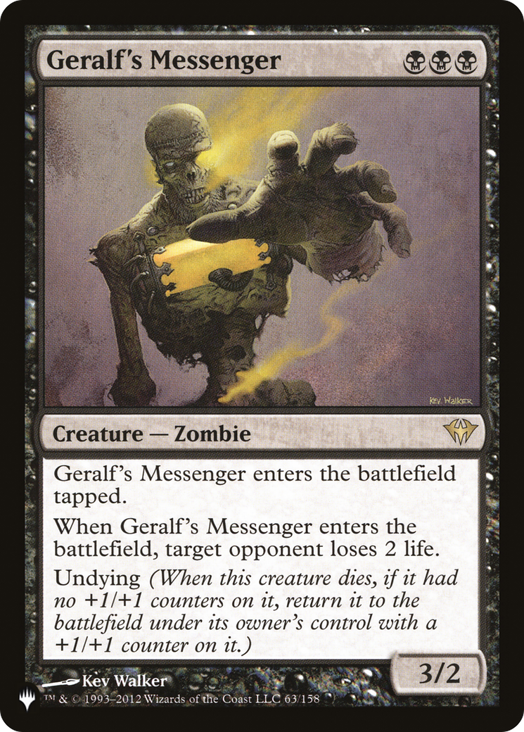 Geralf's Messenger (LIST-63/158)  - The List