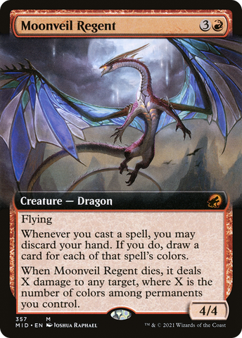 Moonveil Regent (Extended Art) (MID-357)  - Innistrad: Midnight Hunt: (Extended Art)