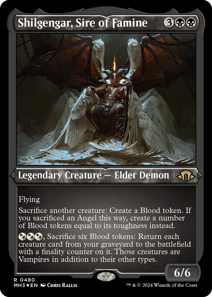 Shilgengar, Sire of Famine (Foil Etched) (MH3-480)  Foil - Modern Horizons 3