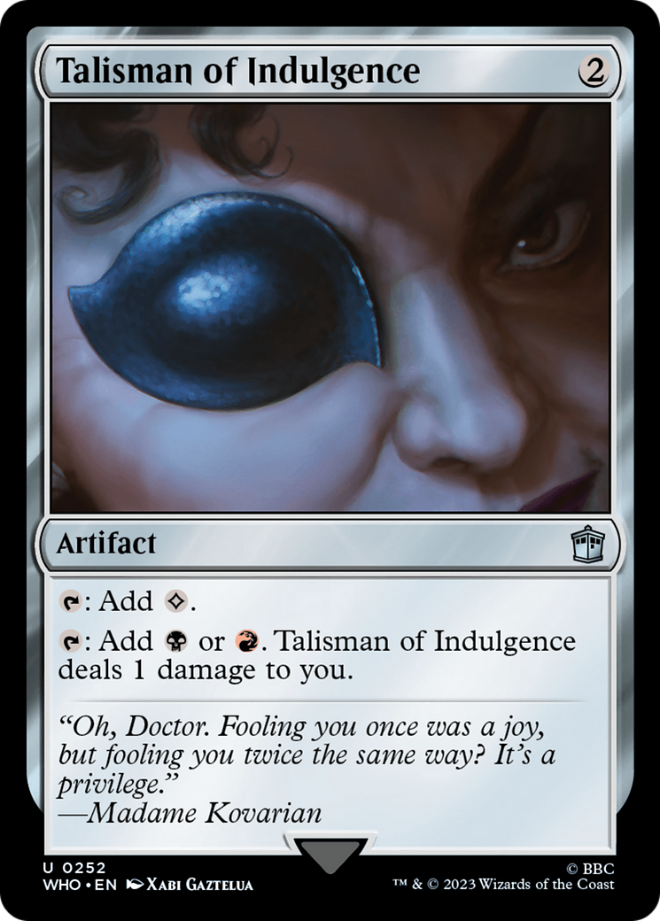 Talisman of Indulgence (WHO-252)  - Doctor Who