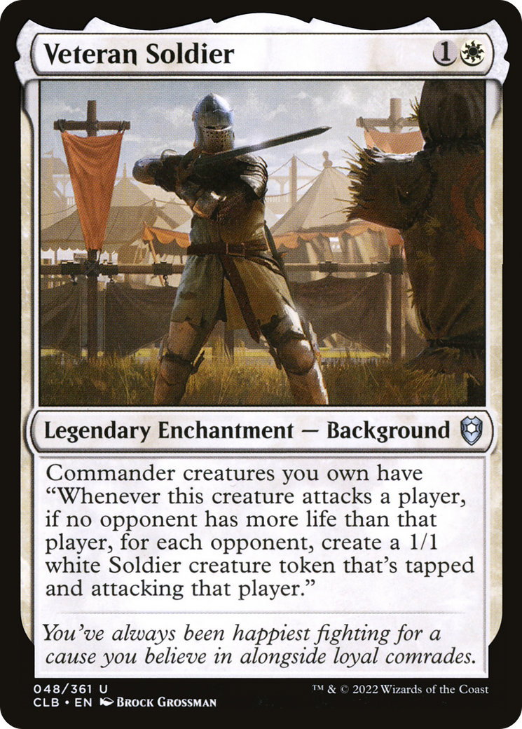 Veteran Soldier (CLB-048)  Foil - Commander Legends: Battle for Baldur's Gate
