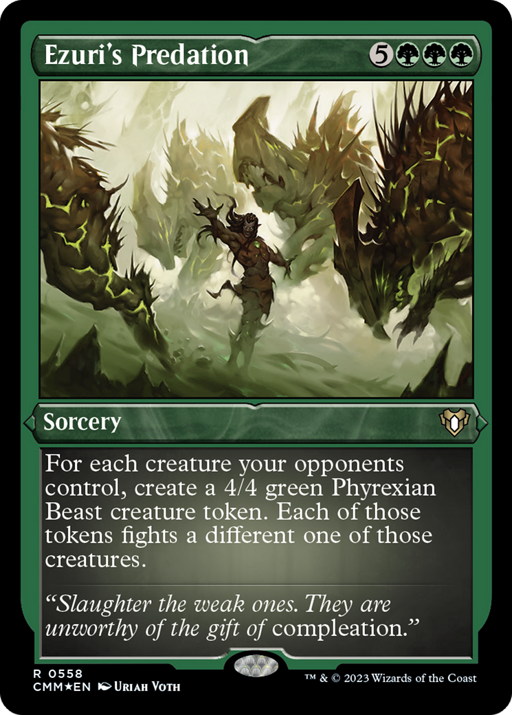 Ezuri's Predation (CMM-558)  Etched Foil - Commander Masters